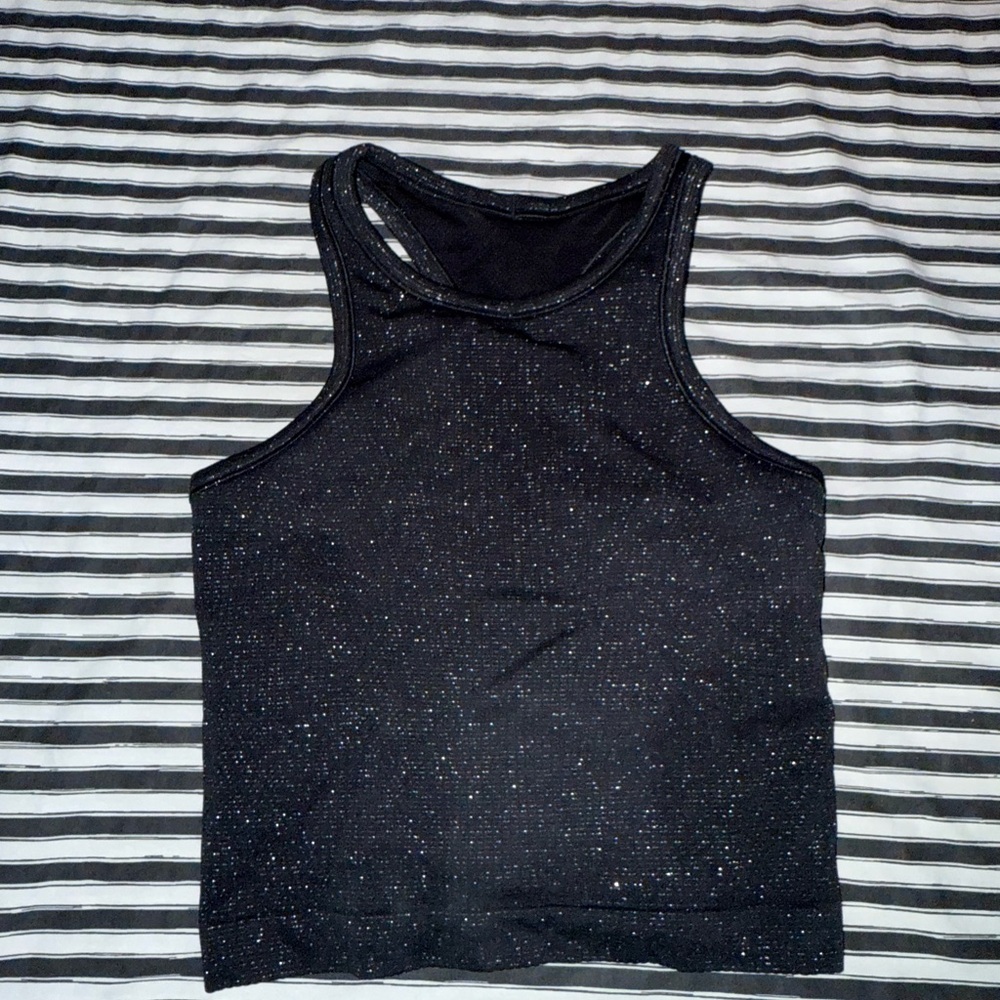 lululemon athletica Black Speckled Tank Top